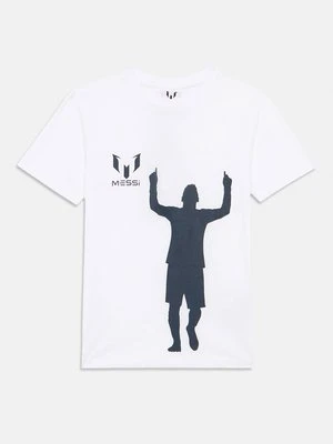T-shirt z nadrukiem Messi biały