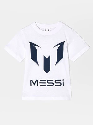 T-shirt z nadrukiem Messi biały