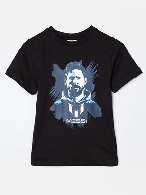 T-shirt z nadrukiem Messi czarny