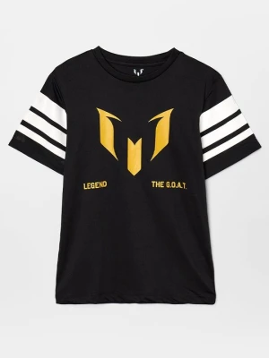 T-shirt z nadrukiem Messi czarny