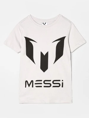 T-shirt z nadrukiem Messi jasnoszary