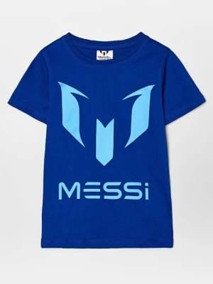 T-shirt z nadrukiem Messi niebieski