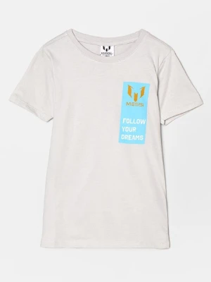 T-shirt z nadrukiem Messi szary