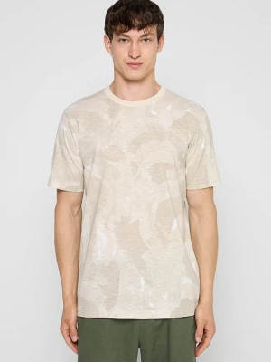 T-shirt z nadrukiem Mexx piaskowy