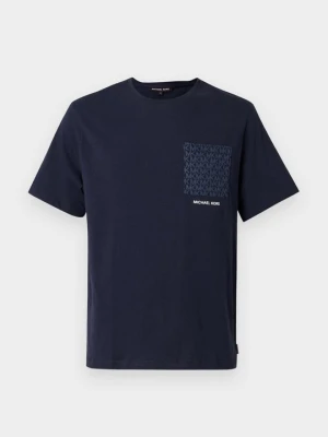 T-shirt z nadrukiem Michael Kors granatowy