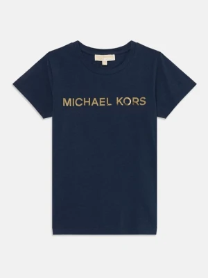 T-shirt z nadrukiem Michael Kors granatowy