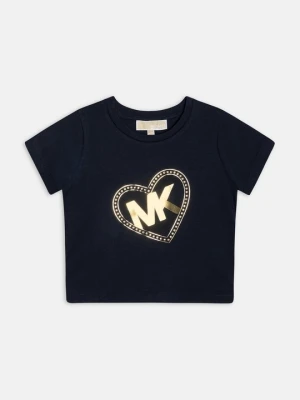 T-shirt z nadrukiem Michael Kors granatowy
