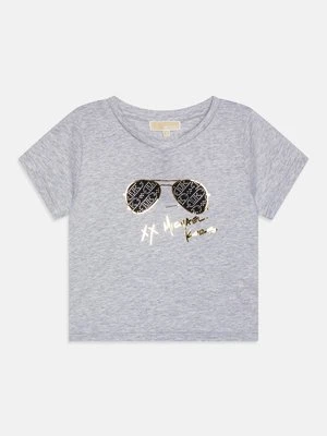 T-shirt z nadrukiem Michael Kors szary