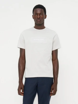 T-shirt z nadrukiem Michael Kors mleczny