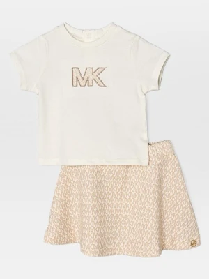 T-shirt z nadrukiem Michael Kors mleczny