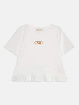 T-shirt z nadrukiem Michael Kors mleczny