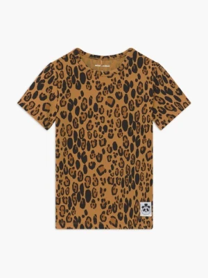 T-shirt z nadrukiem Mini Rodini beżowy