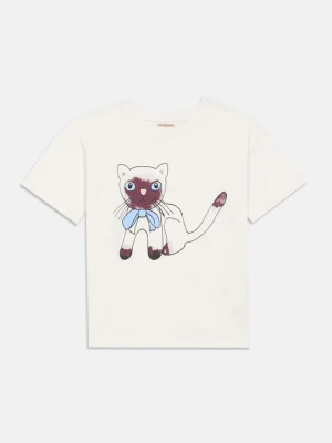 T-shirt z nadrukiem Mini Rodini biały