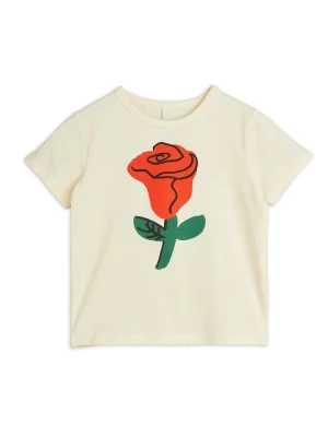 T-shirt z nadrukiem Mini Rodini mleczny