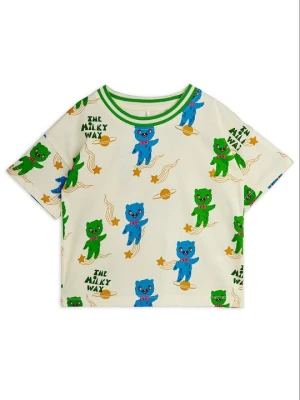 T-shirt z nadrukiem Mini Rodini mleczny