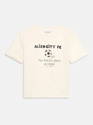 T-shirt z nadrukiem Mini Rodini mleczny