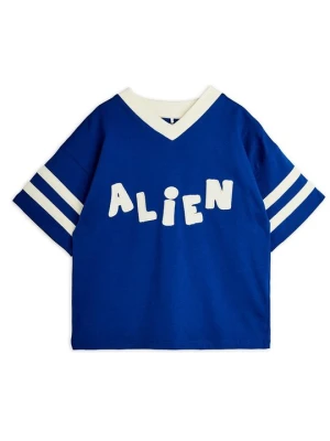 T-shirt z nadrukiem Mini Rodini niebieski
