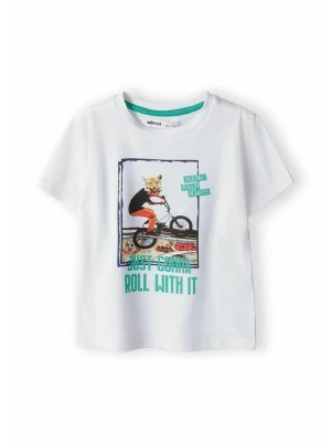 T-shirt z nadrukiem MINOTI biały