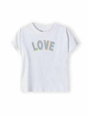 T-shirt z nadrukiem MINOTI biały