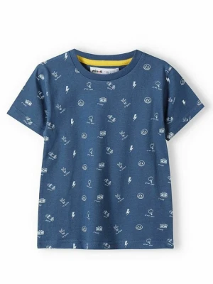 T-shirt z nadrukiem MINOTI granatowy