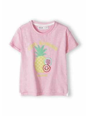 T-shirt z nadrukiem MINOTI jasnoróżowy