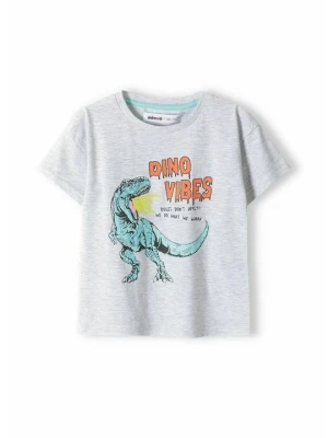 T-shirt z nadrukiem MINOTI szary melanż