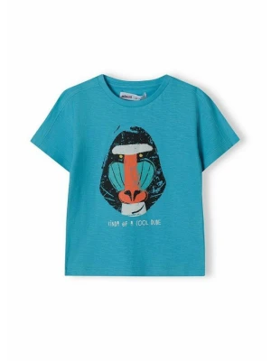T-shirt z nadrukiem MINOTI turkusowy