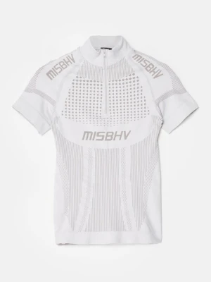 T-shirt z nadrukiem Misbhv jasnoszary