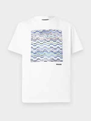 T-shirt z nadrukiem Missoni biały