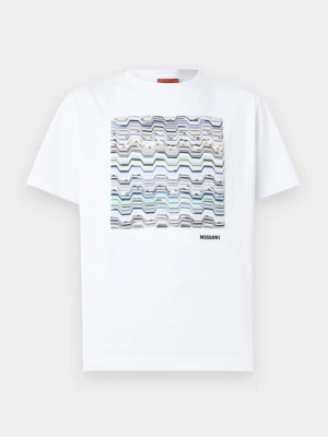 T-shirt z nadrukiem Missoni biały