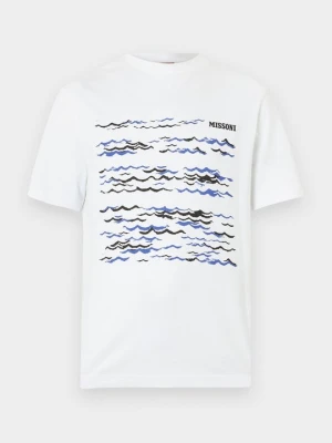 T-shirt z nadrukiem Missoni biały