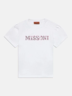 T-shirt z nadrukiem Missoni biały