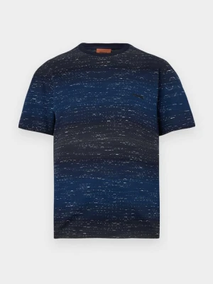 T-shirt z nadrukiem Missoni granatowy