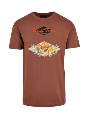 T-shirt z nadrukiem Mister Tee brązowy