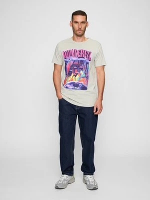 T-shirt z nadrukiem Mister Tee jasnoszary
