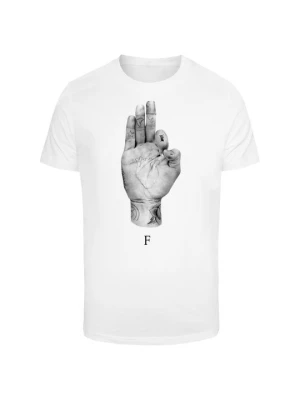T-shirt z nadrukiem Mister Tee biały