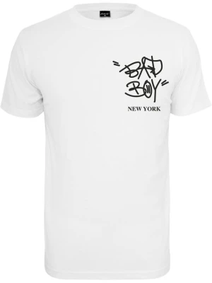 T-shirt z nadrukiem Mister Tee biały