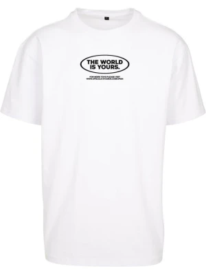 T-shirt z nadrukiem Mister Tee biały