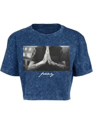 T-shirt z nadrukiem Mister Tee biały