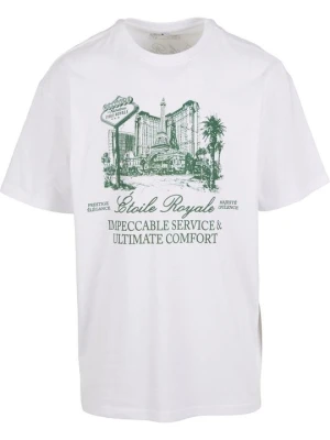 T-shirt z nadrukiem Mister Tee biały
