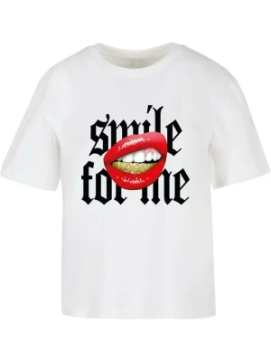 T-shirt z nadrukiem Mister Tee biały