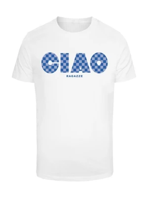 T-shirt z nadrukiem Mister Tee biały