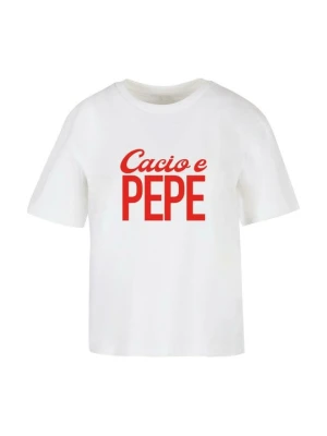 T-shirt z nadrukiem Mister Tee biały