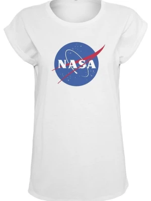 T-shirt z nadrukiem Mister Tee biały