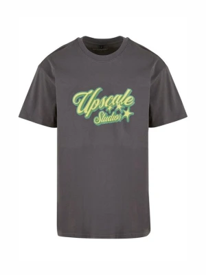 T-shirt z nadrukiem Mister Tee ciemnoszary