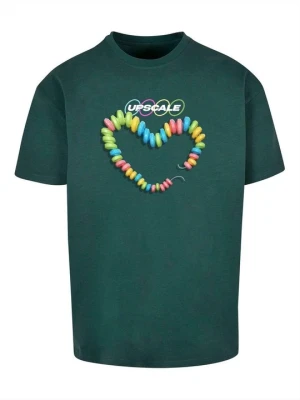 T-shirt z nadrukiem Mister Tee ciemnozielony