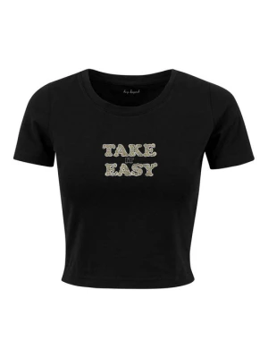 T-shirt z nadrukiem Mister Tee czarny