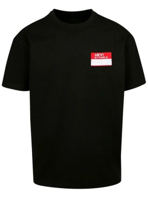 T-shirt z nadrukiem Mister Tee czarny melanż