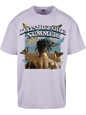 T-shirt z nadrukiem Mister Tee fioletowy