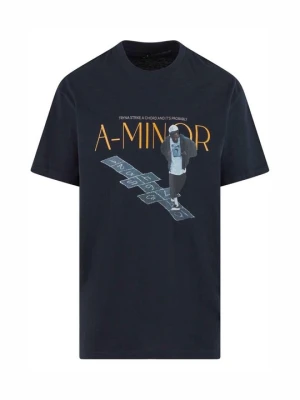 T-shirt z nadrukiem Mister Tee granatowy